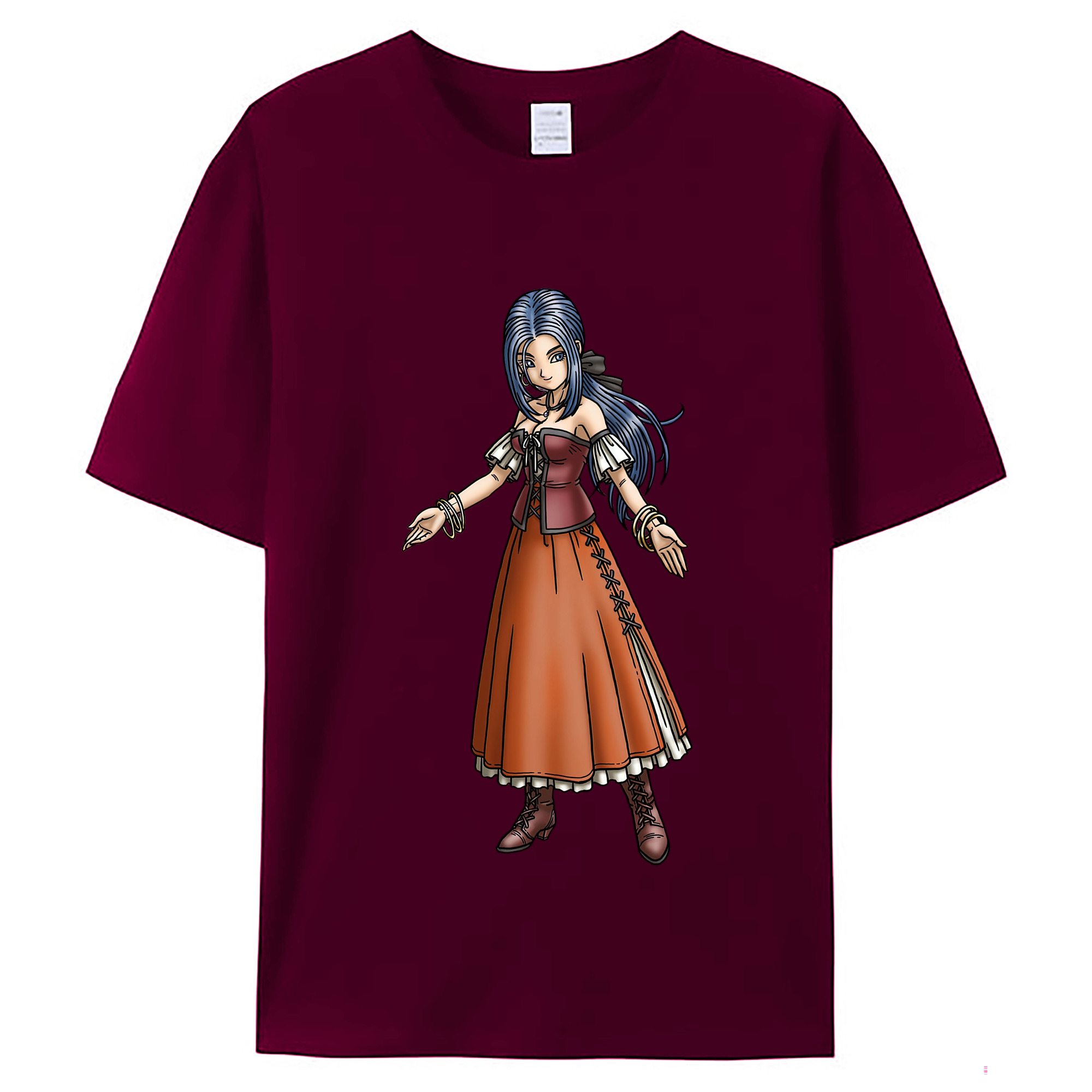 （画像用） ドラゴンクエスト Doragon Kuesuto Dragon Quest レディースカジュアルプリントTシャツ（綿100％）